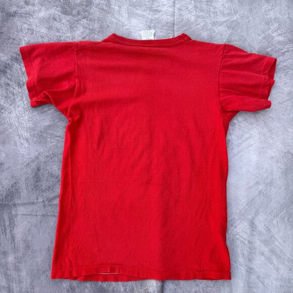 Vintage 1970's Alabama Crimson Roll Tide Red White Football Tee Shirt Sz XS VTG - Picture 7 of 10